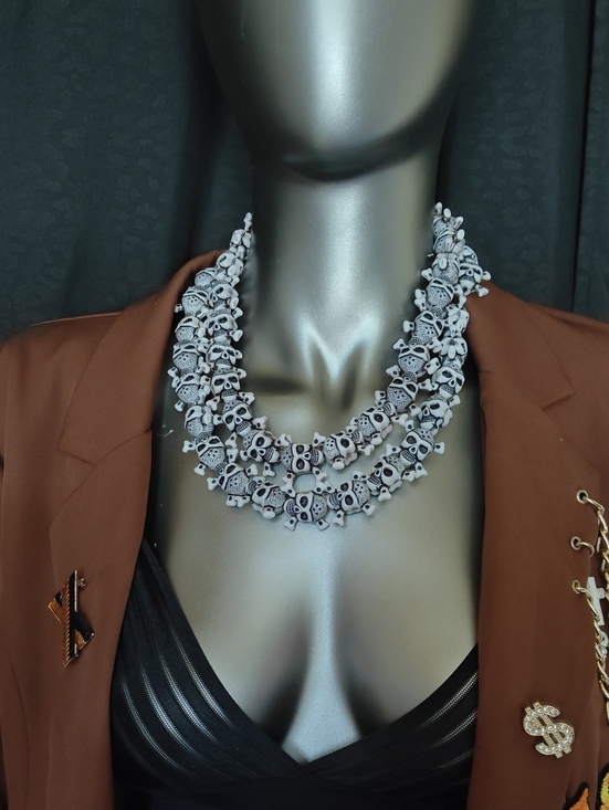 Other - Skull and bones necklace